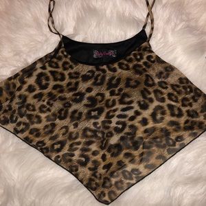 Leopard crop top